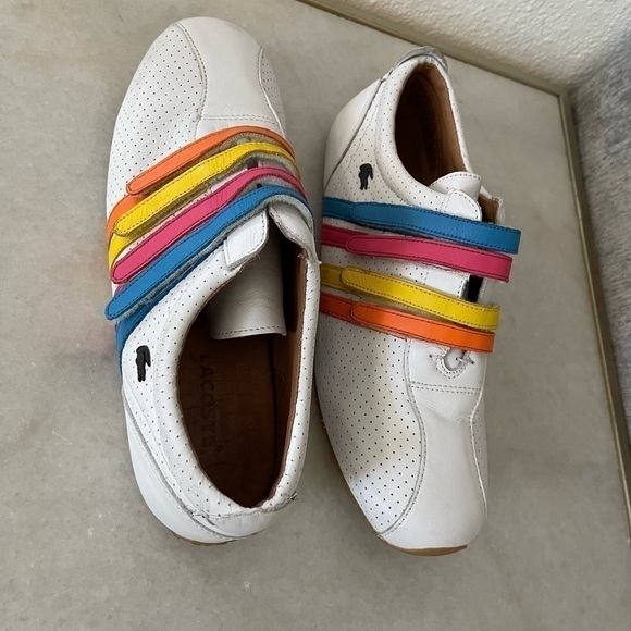 Lacoste Shoes - Lacoste leather tenis is size 8 1/2 women